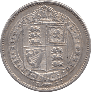 1887 SHILLING ( GF ) - SHILLING - Cambridgeshire Coins