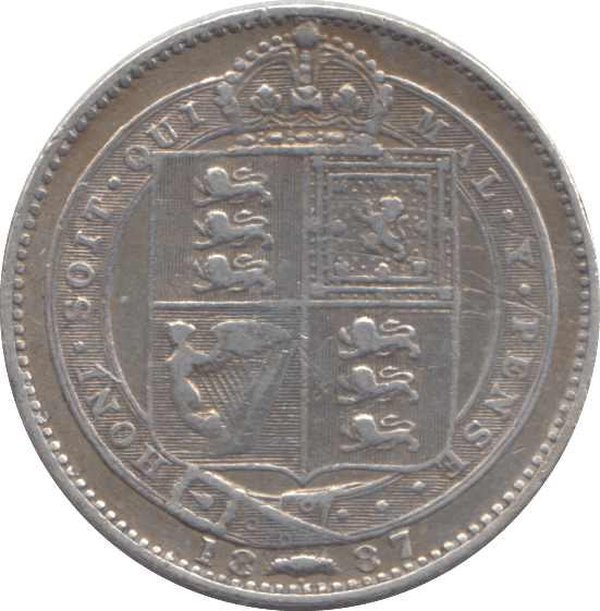 1887 SHILLING ( GF ) - SHILLING - Cambridgeshire Coins