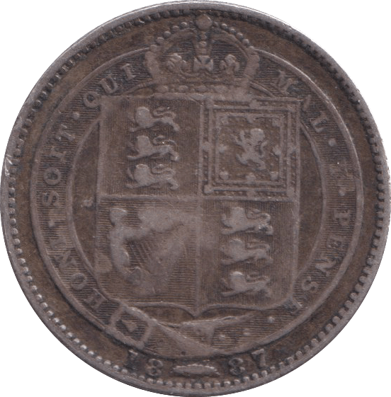 1887 SHILLING ( GF ) - Shilling - Cambridgeshire Coins