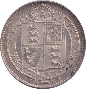 1887 SHILLING ( GVF ) - SHILLING - Cambridgeshire Coins