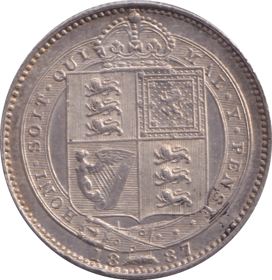 1887 SHILLING ( GVF ) - SHILLING - Cambridgeshire Coins