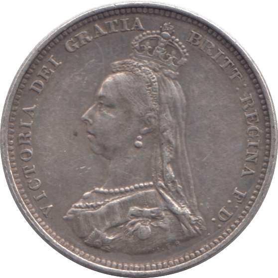 1887 SHILLING ( GVF ) - Shilling - Cambridgeshire Coins