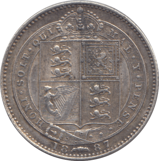 1887 SHILLING ( GVF ) - SHILLING - Cambridgeshire Coins