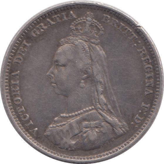 1887 SHILLING ( GVF ) - Shilling - Cambridgeshire Coins