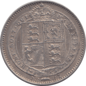 1887 SHILLING ( GVF ) - SHILLING - Cambridgeshire Coins