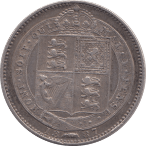 1887 SHILLING ( GVF ) - Shilling - Cambridgeshire Coins