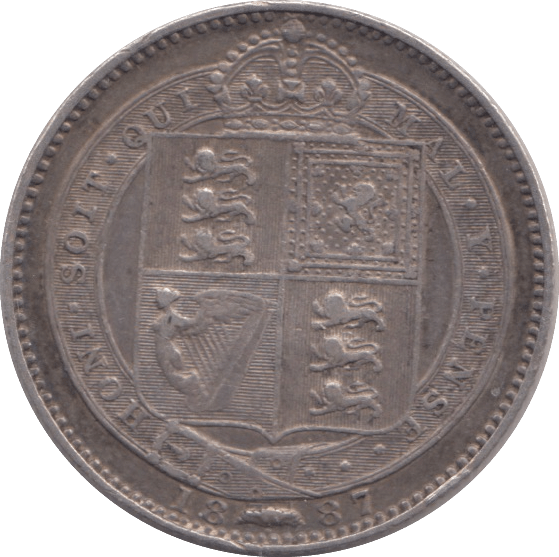 1887 SHILLING ( GVF ) - Shilling - Cambridgeshire Coins
