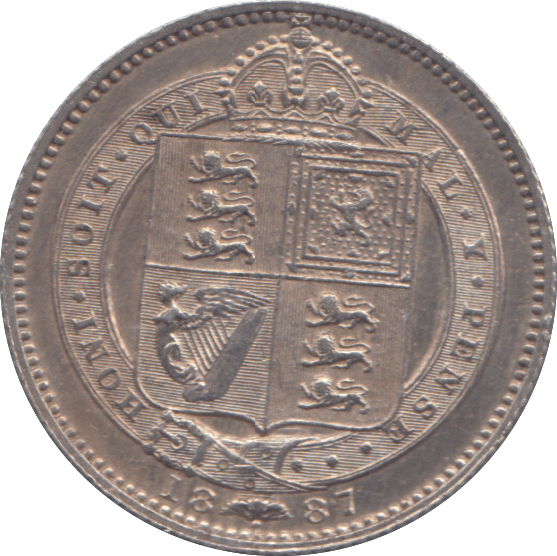 1887 SHILLING ( GVF ) - SHILLING - Cambridgeshire Coins