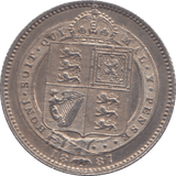 1887 SHILLING ( GVF ) - SHILLING - Cambridgeshire Coins