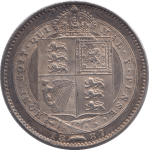 1887 SHILLING ( GVF ) - Shilling - Cambridgeshire Coins