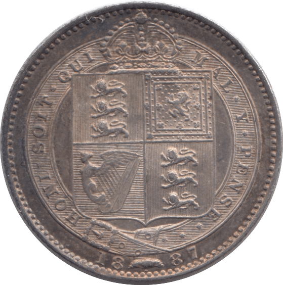 1887 SHILLING ( GVF ) - Shilling - Cambridgeshire Coins