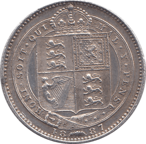 1887 SHILLING ( GVF ) - Shilling - Cambridgeshire Coins