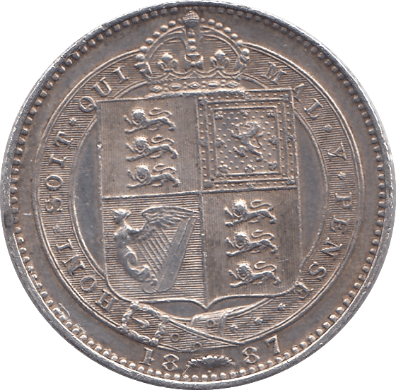 1887 SHILLING ( GVF ) - Shilling - Cambridgeshire Coins