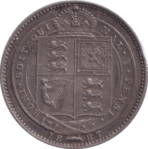 1887 SHILLING ( GVF ) - Shilling - Cambridgeshire Coins