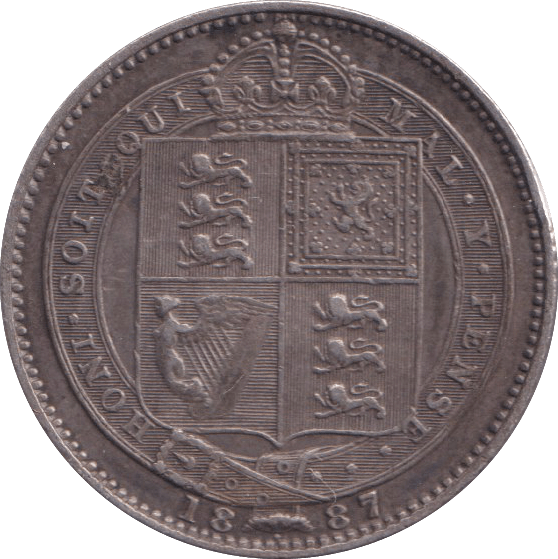 1887 SHILLING ( GVF ) - Shilling - Cambridgeshire Coins