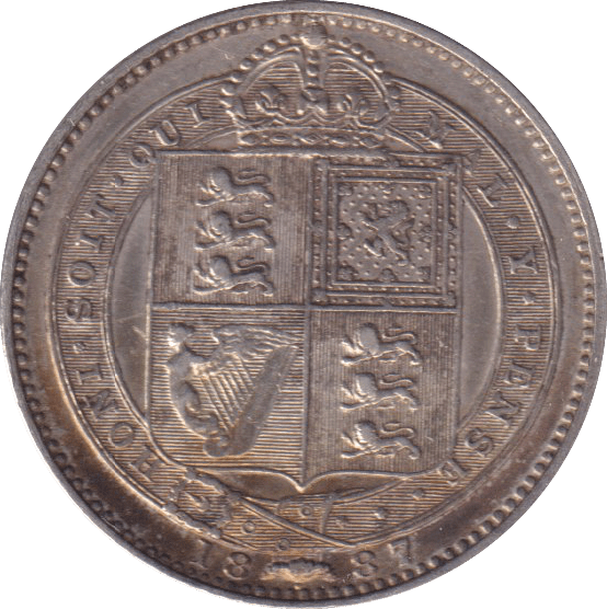 1887 SHILLING (GVF) - SHILLING - Cambridgeshire Coins