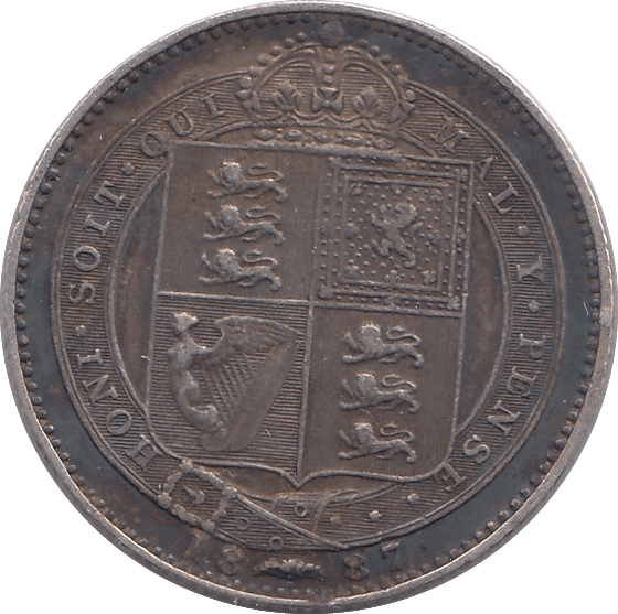 1887 SHILLING ( NEF ) - Shilling - Cambridgeshire Coins