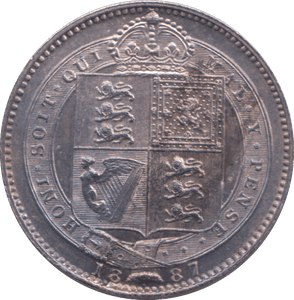 1887 SHILLING ( UNC ) - SHILLING - Cambridgeshire Coins