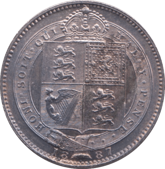 1887 SHILLING ( UNC ) - SHILLING - Cambridgeshire Coins