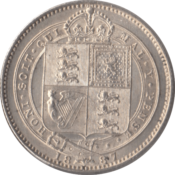 1887 SHILLING ( UNC ) - SHILLING - Cambridgeshire Coins