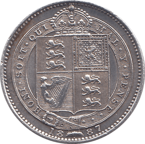 1887 SHILLING ( UNC ) - Shilling - Cambridgeshire Coins