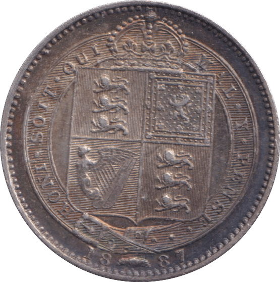 1887 SHILLING ( UNC ) - SHILLING - Cambridgeshire Coins