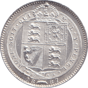 1887 SHILLING ( UNC ) - SHILLING - Cambridgeshire Coins