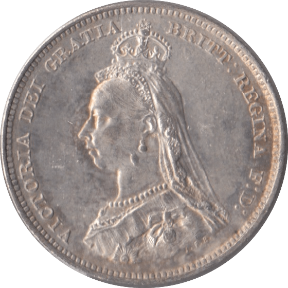 1887 SHILLING ( UNC ) - SHILLING - Cambridgeshire Coins