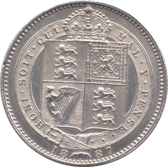 1887 SHILLING ( UNC ) - SHILLING - Cambridgeshire Coins