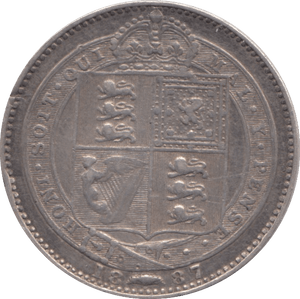 1887 SHILLING ( VF ) - SHILLING - Cambridgeshire Coins