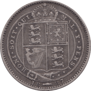 1887 SHILLING ( VF ) - SHILLING - Cambridgeshire Coins