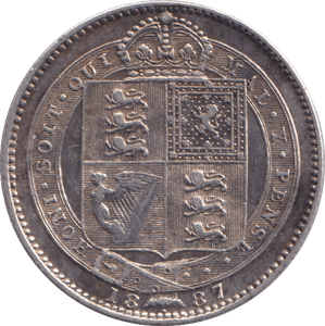1887 SHILLING ( VF ) - SHILLING - Cambridgeshire Coins