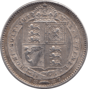 1887 SHILLING ( VF ) - SHILLING - Cambridgeshire Coins