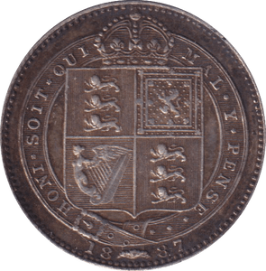 1887 SHILLING (VF) - SHILLING - Cambridgeshire Coins