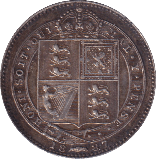 1887 SHILLING (VF) - SHILLING - Cambridgeshire Coins