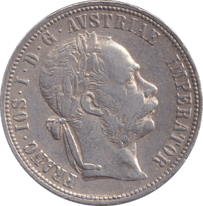 1887 SILVER 1 FLORIN AUSTRIA - SILVER WORLD COINS - Cambridgeshire Coins