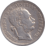 1887 SILVER 1 FLORIN AUSTRIA - SILVER WORLD COINS - Cambridgeshire Coins