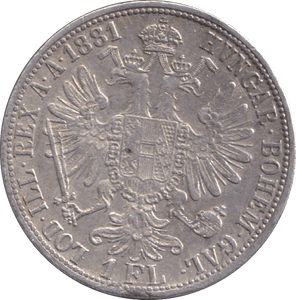 1887 SILVER 1 FLORIN AUSTRIA - SILVER WORLD COINS - Cambridgeshire Coins