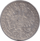 1887 SILVER 1 FLORIN AUSTRIA - SILVER WORLD COINS - Cambridgeshire Coins