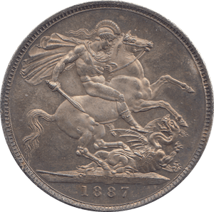 1887 SILVER CROWN ( AUNC ) - WORLD COINS - Cambridgeshire Coins