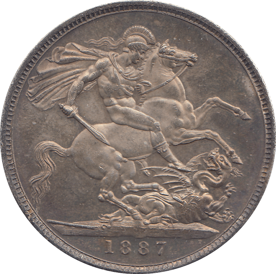 1887 SILVER CROWN ( AUNC ) - WORLD COINS - Cambridgeshire Coins