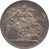 1887 SILVER CROWN ( AUNC ) - WORLD COINS - Cambridgeshire Coins