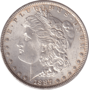 1887 SILVER DOLLAR USA - SILVER WORLD COINS - Cambridgeshire Coins