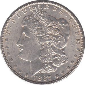 1887 SILVER MORGAN DOLLAR USA PHILADELPHIA MINT - SILVER WORLD COINS - Cambridgeshire Coins