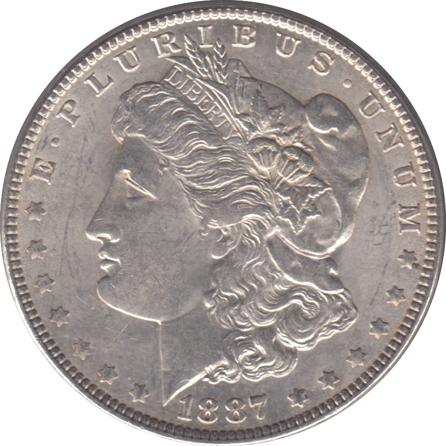 1887 SILVER MORGAN DOLLAR USA PHILADELPHIA MINT - SILVER WORLD COINS - Cambridgeshire Coins