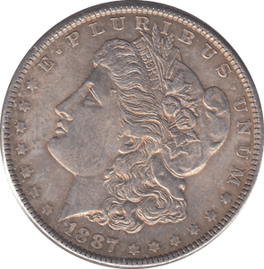 1887 SILVER MORGAN DOLLAR USA - SILVER WORLD COINS - Cambridgeshire Coins