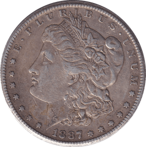 1887 SILVER MORGAN DOLLAR USA - SILVER WORLD COINS - Cambridgeshire Coins