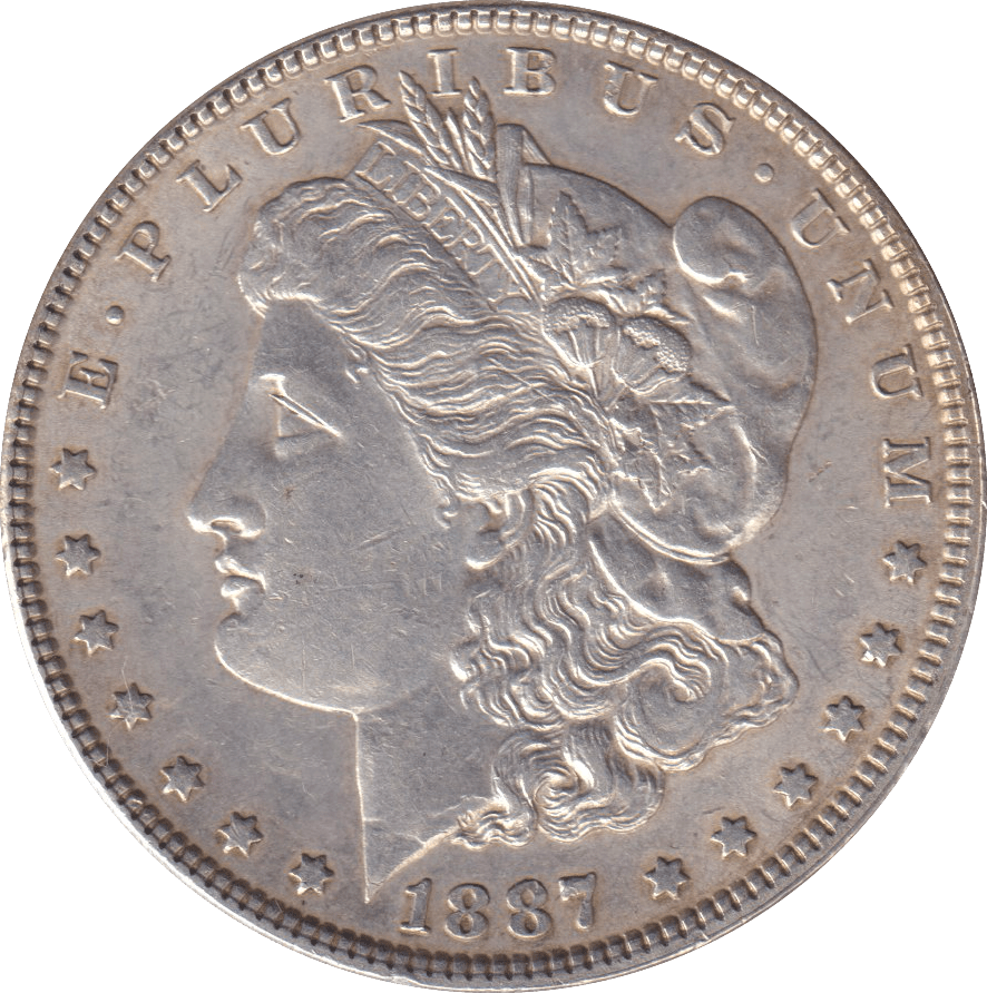 1887 SILVER MORGAN DOLLAR USA - SILVER WORLD COINS - Cambridgeshire Coins