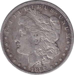 1887 SILVER MORGAN DOLLAR USA - SILVER WORLD COINS - Cambridgeshire Coins