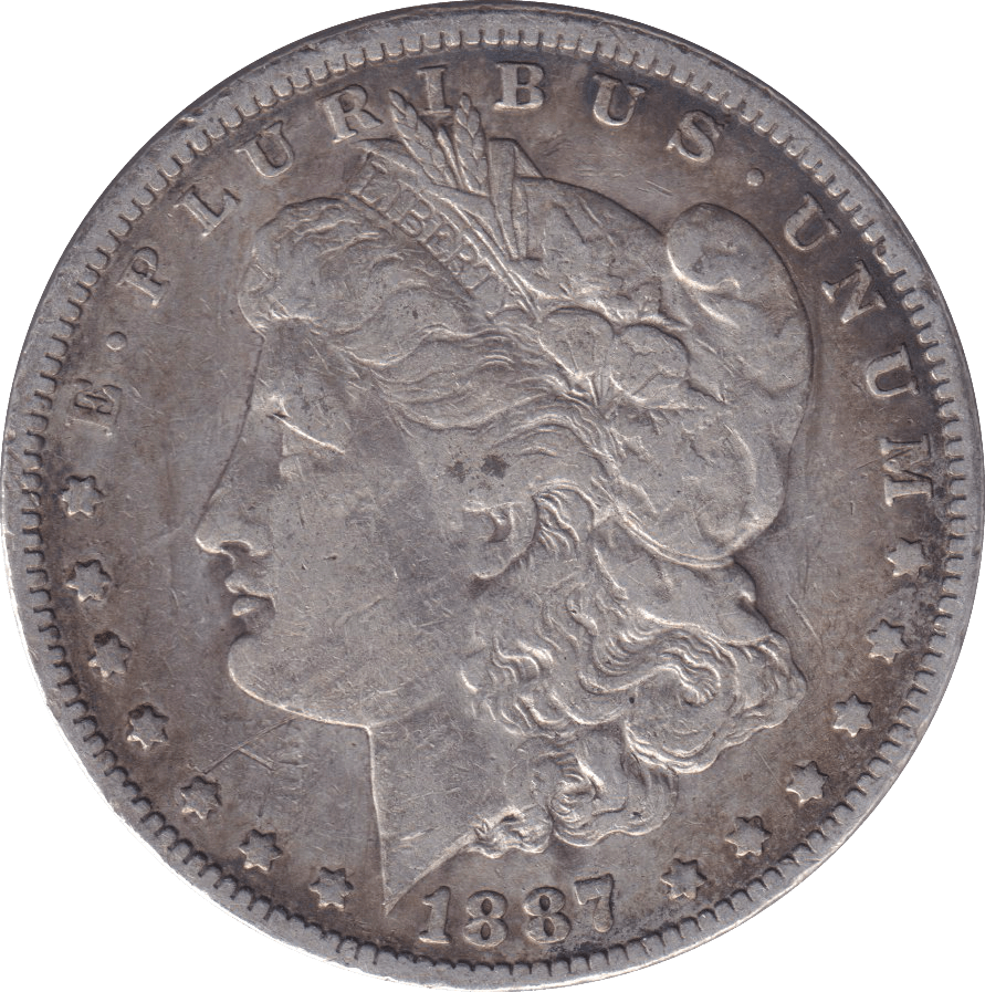 1887 SILVER MORGAN DOLLAR USA - SILVER WORLD COINS - Cambridgeshire Coins